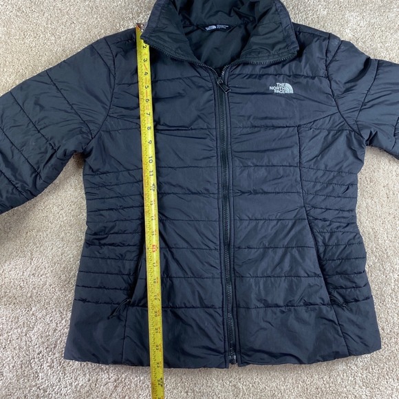 The North Face Womens Puffer Jacket Black Full Zip Insulated Warm Size M W - Picture 5 of 9